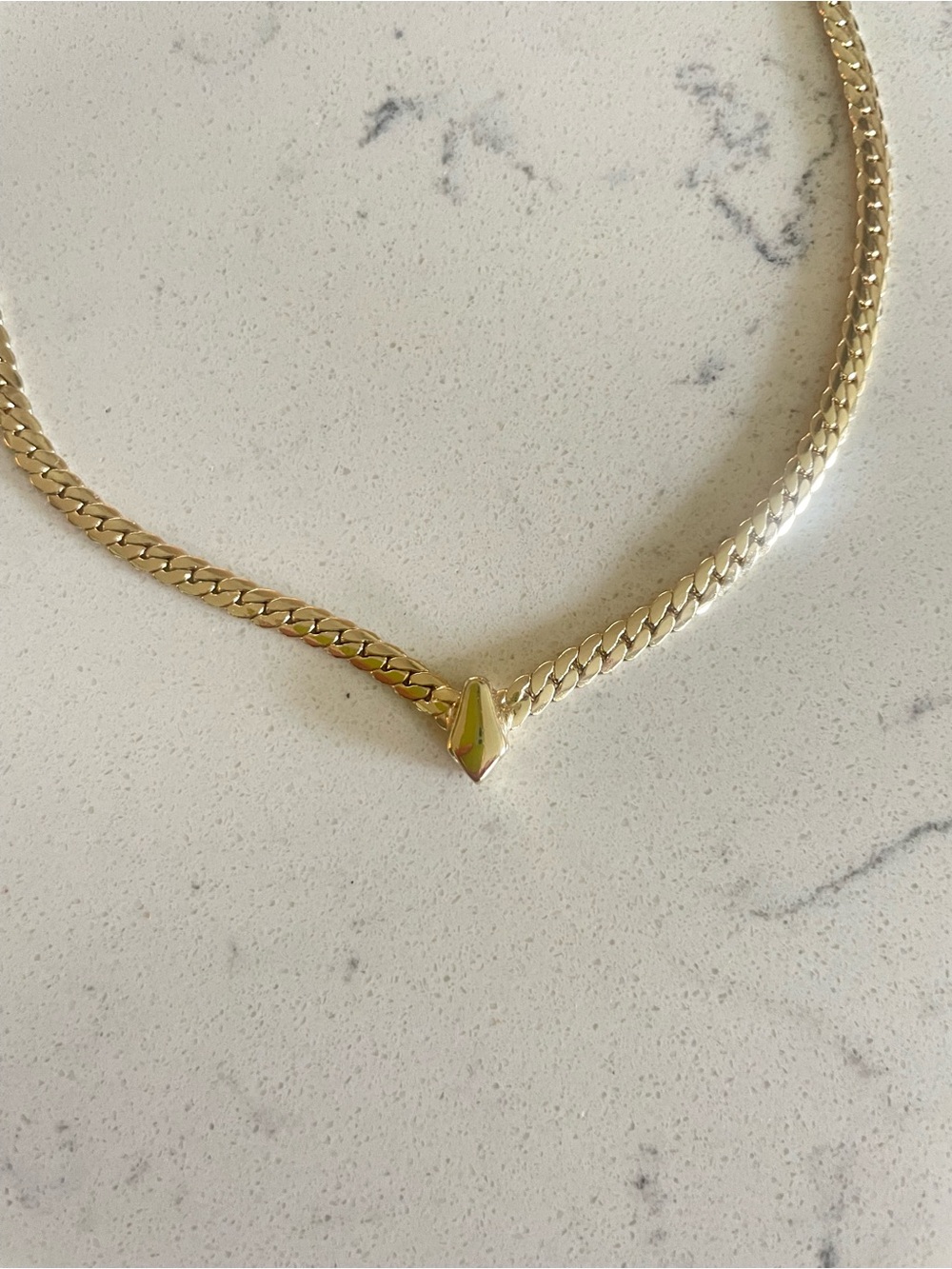 Regal Rose Gold V Necklace - Picture 2 of 3